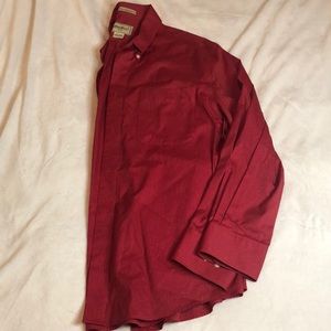 Red with skinny white strip long sleeve